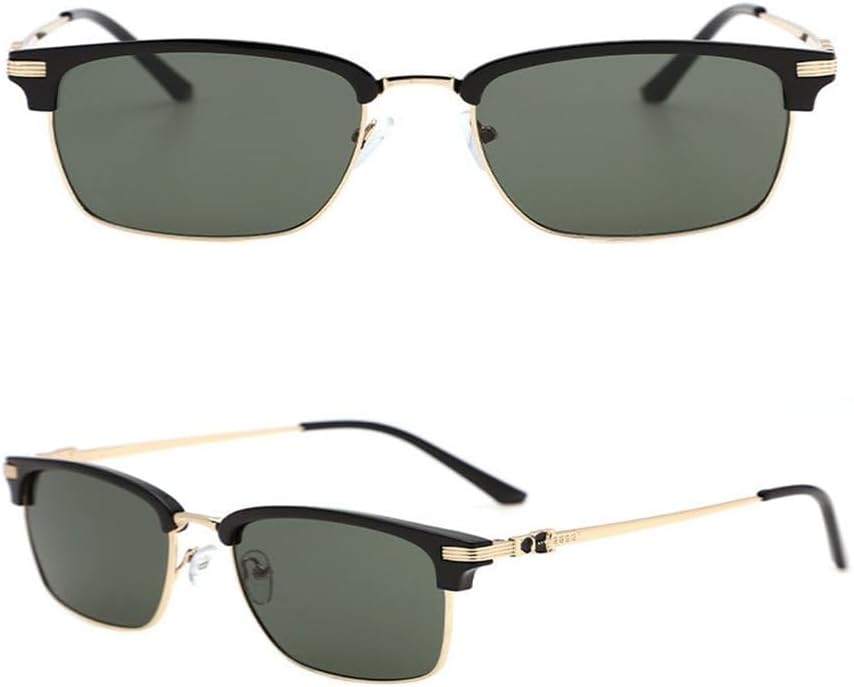 

Панк-солнцезащитные очки для мужчин, металлическая полуободковая оправа, модные женские солнцезащитные очки для путешествий, вечеринок, деловых встреч, защита от ультрафиолета UV400 KTUCN, Green