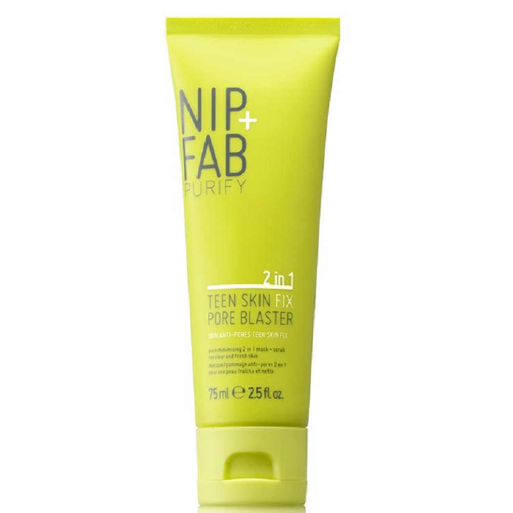 

Маска - скраб для проблемной кожи лица teen skin fix 2 in 1 mask & scrub pore blaster Nip+Fab, 75 мл