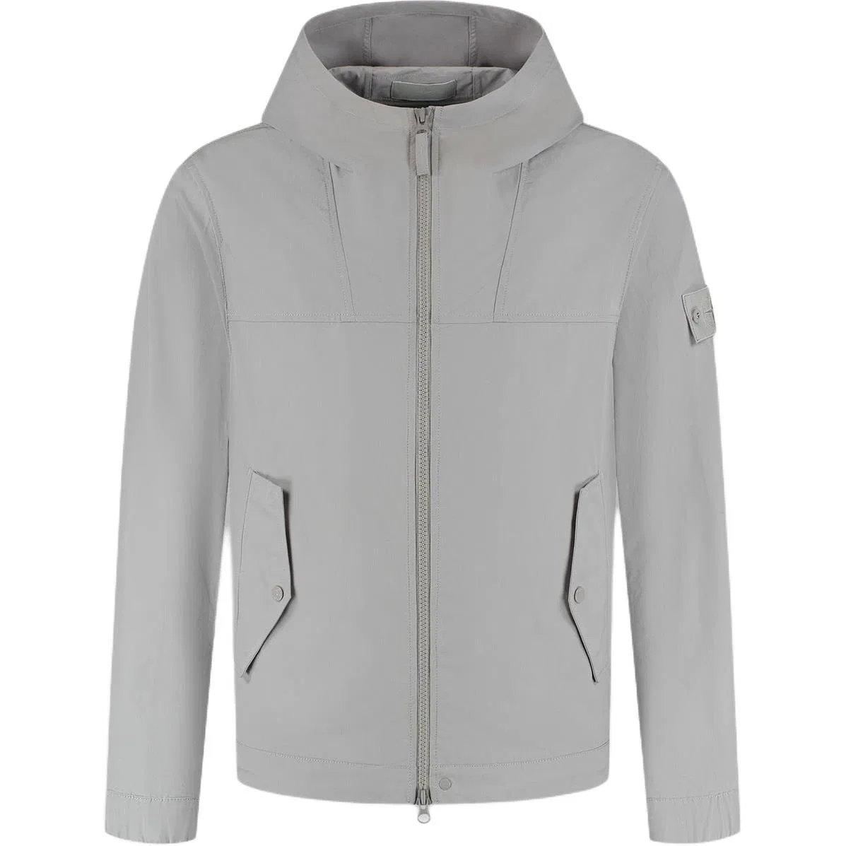 Куртка Logo Patch Zip-Up Stone Island серая