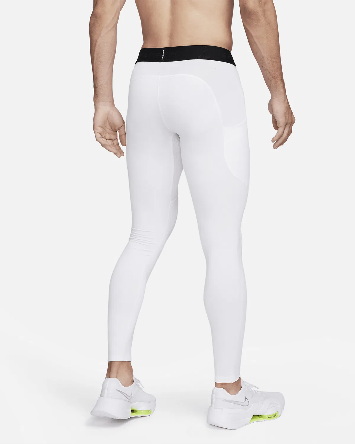 Мужские тайтсы Nike Pro Warm, White/Black — фото 2