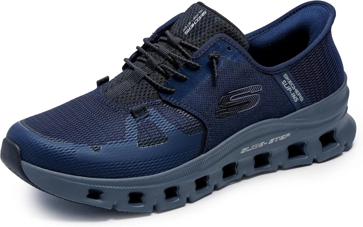 Мужские кроссовки Skechers Glide-Step Pro с легким надеванием без использования рук, темно-синий — фото 4