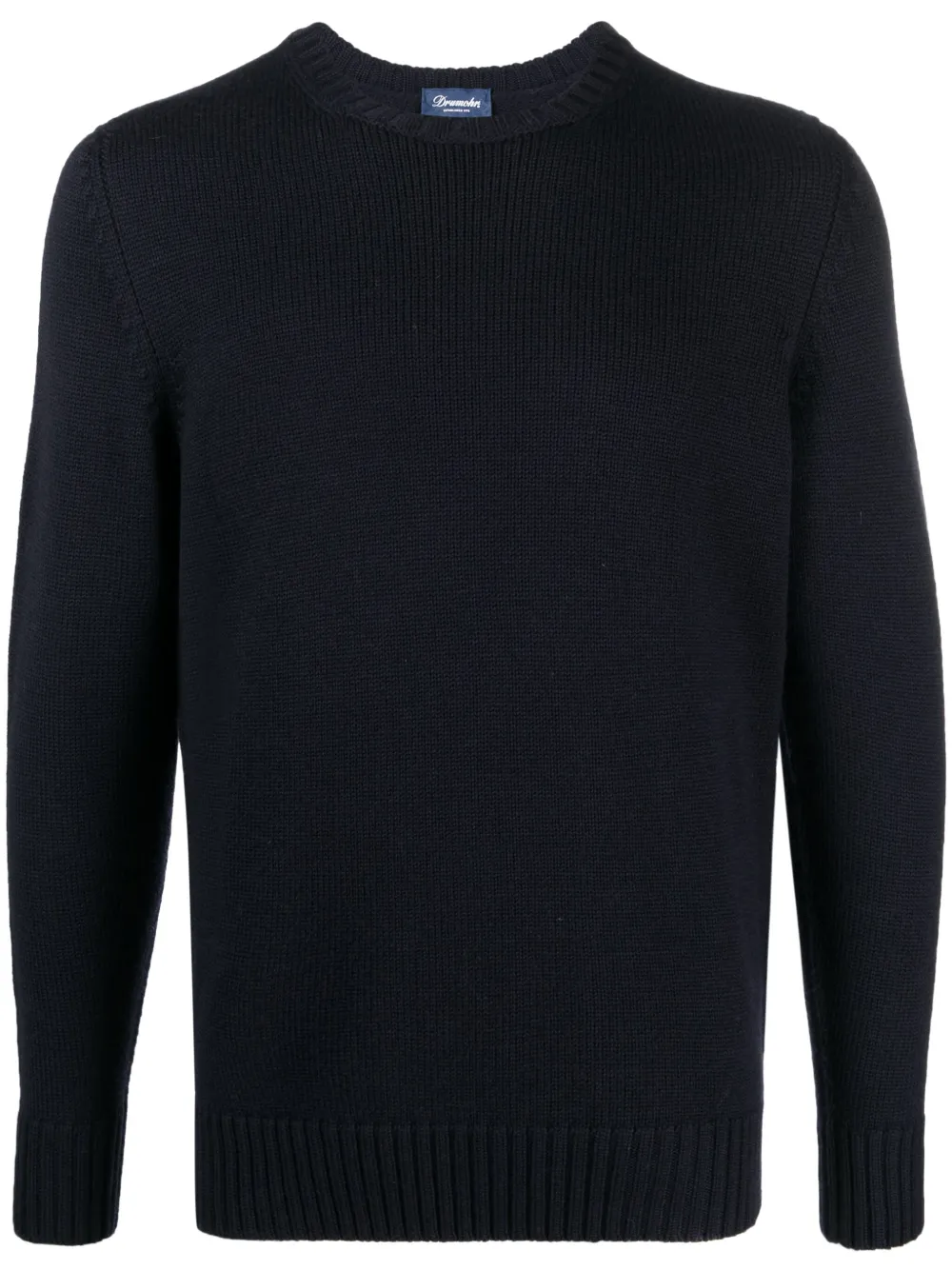 

Приталенный свитер с длинными рукавами Drumohr, синий
