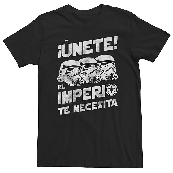 

Футболка с принтом Star Wars Stormtroopers Unete el Imperio te necesita Big & Tall Licensed Character
