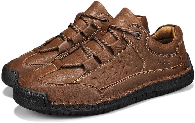 

Мужские походные ботинки на щиколотку Чукка, слипоны, дышащие лоферы, ручной работы, модные кроссовки, прогулочные и водительские туфли Generic, коричневый