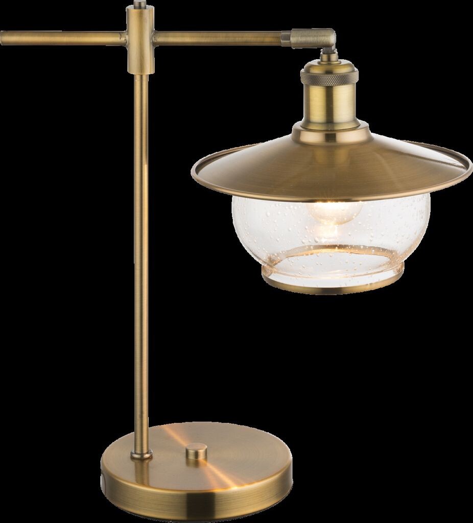 

Настольная лампа Globo Lighting металл бронзового цвета, стекло, кулисный переключатель на кабеле, ДхШхВ: 370х220х420мм, без 1x E27 60Вт 230В., бронза