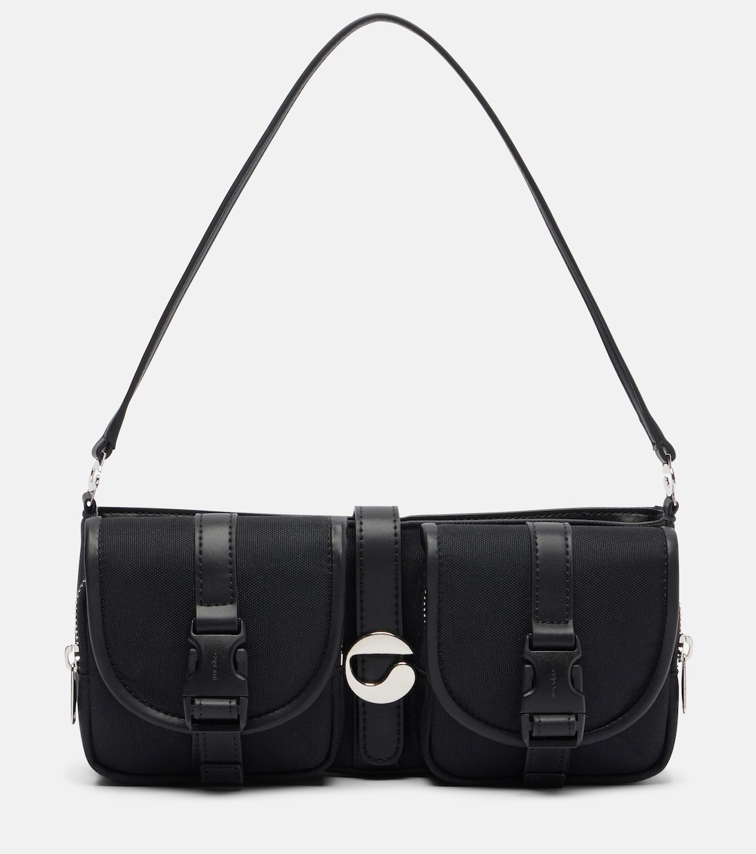 

Маленькая кожаная сумка через плечо Cargo Coperni, Black Blk