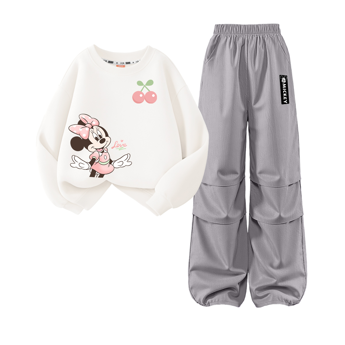 

Детская повседневная спортивная одежда Disney, белый/серый