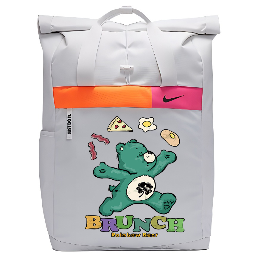 

Nike Тканевый рюкзак с принтом унисекс белый, Green Bear