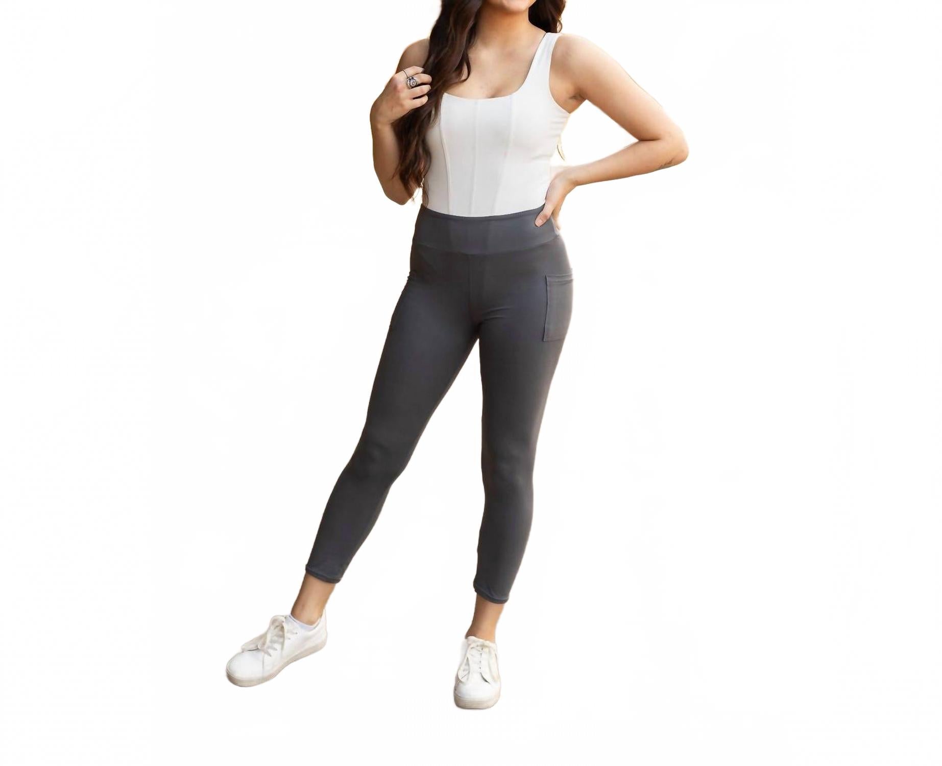 

Julia Rose Леггинсы Amy длиной до щиколотки с карманами, цвет угольно-серый