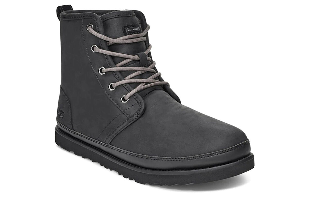 Мужские зимние ботинки Ugg высокие с мехом, черный — фото 3