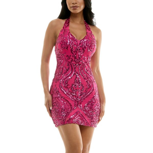 

Юбка-платье мини с пайетками и бретелями для девушек B. Smart, цвет hot pink
