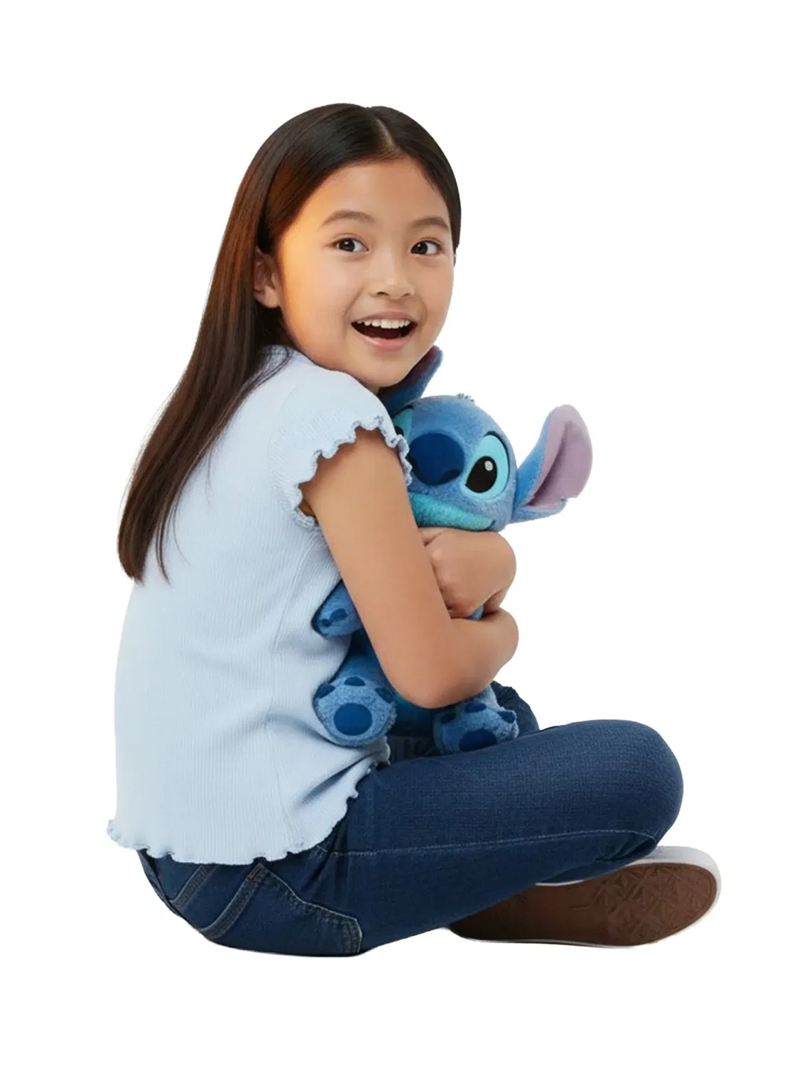 Футболка с принтом Lilo & Stitch, синяя — фото 4
