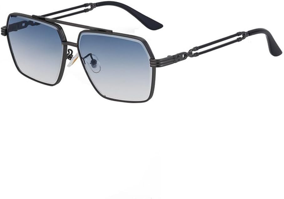 

Мужские металлические солнцезащитные очки LVTFCO высокого класса с зеркальными линзами для вождения, модные ретро-очки для мужчин и женщин, популярные очки UV400, Gun Blue