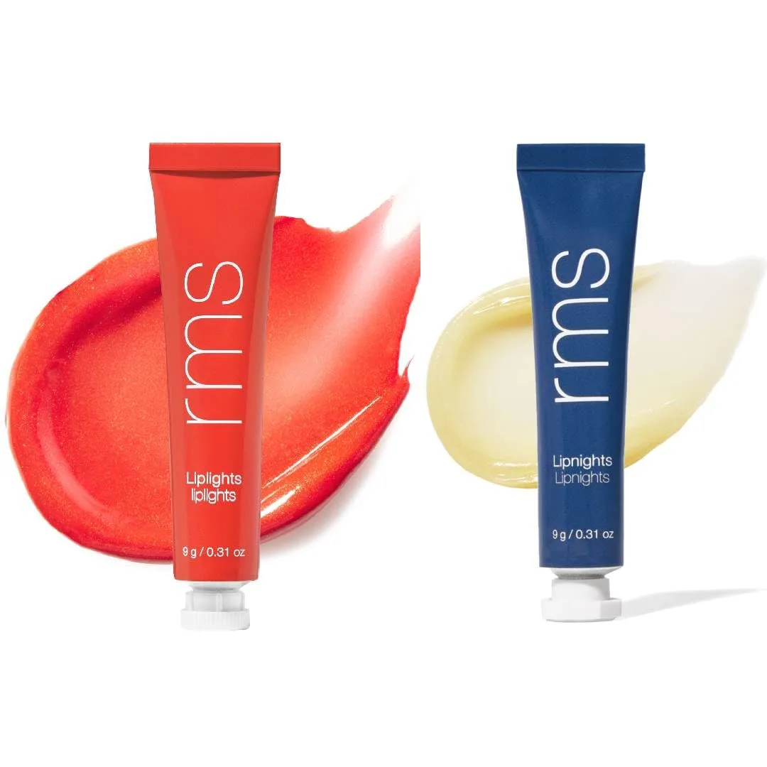 Блеск для губ RMS Beauty Liplights Cream Lip Gloss (Babbette) Ночная маска для губ Lipnight Overnight Lip Mask