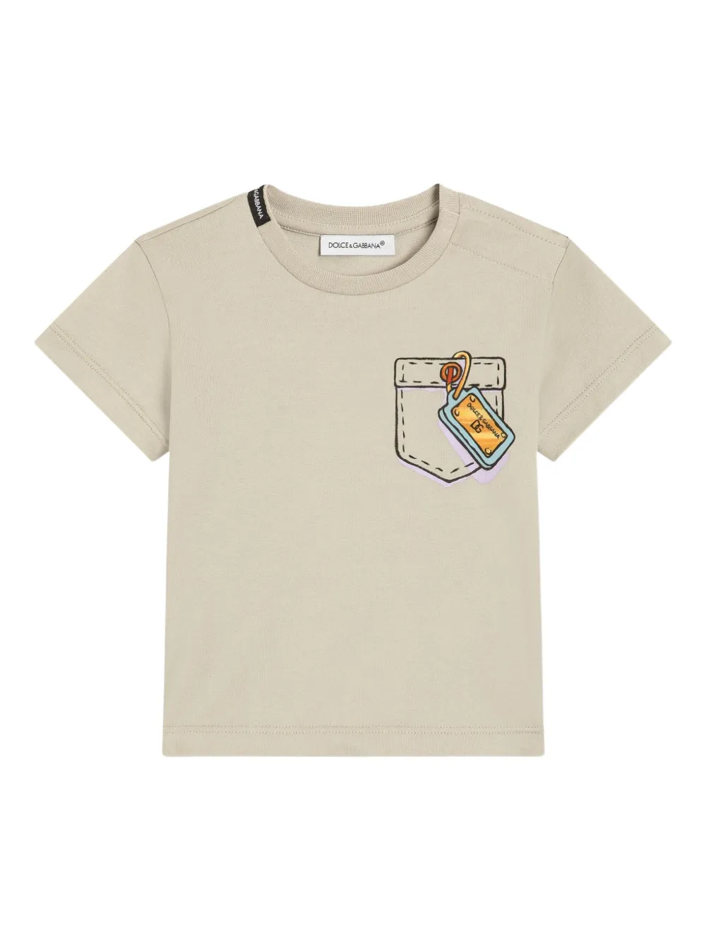 

Футболка с графичным принтом Dolce & Gabbana Kids, нейтральный