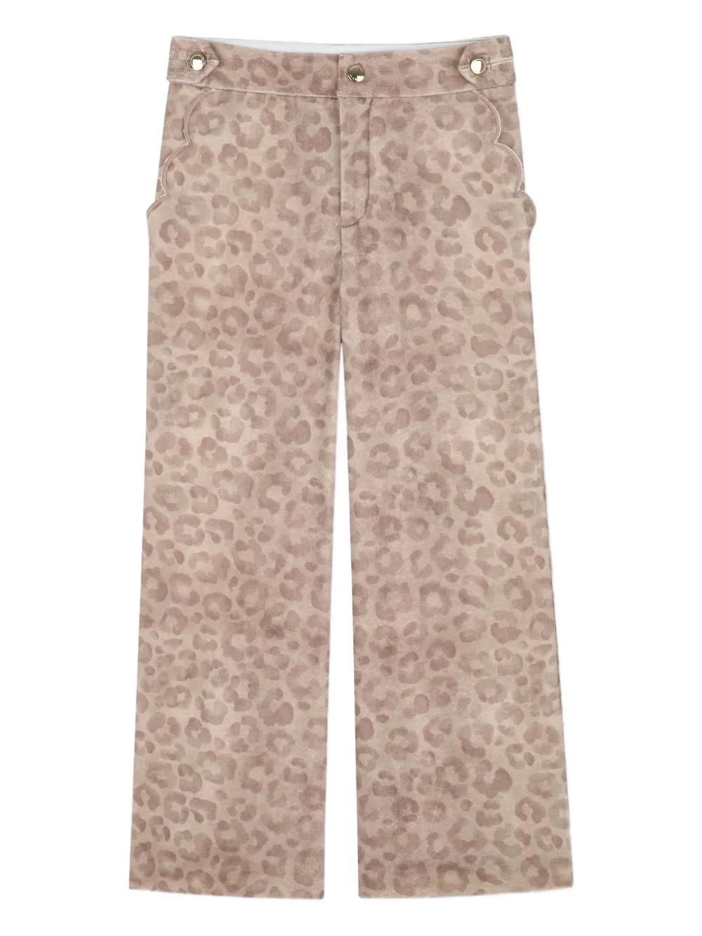 

Брюки с леопардовым принтом Chloé Kids, нейтральный