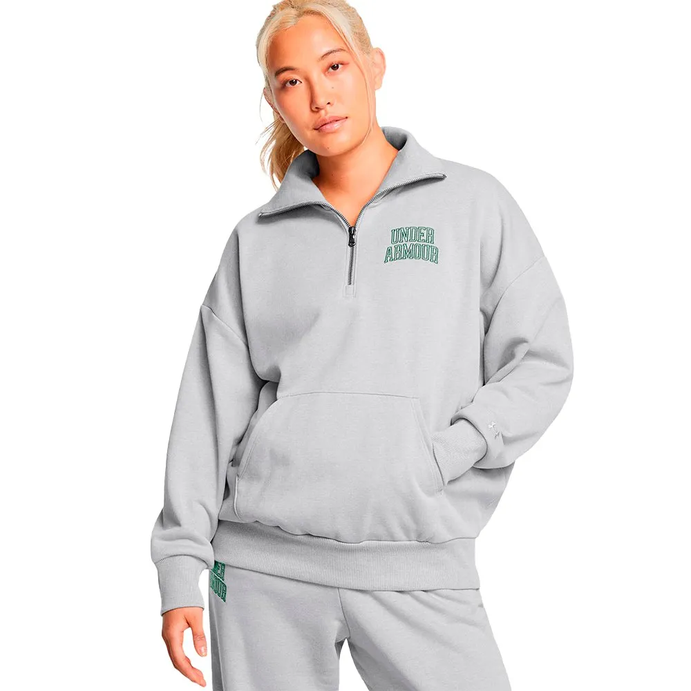 

Толстовка Under Armour Icon Heavyweight Terry Oversized half zip, серый