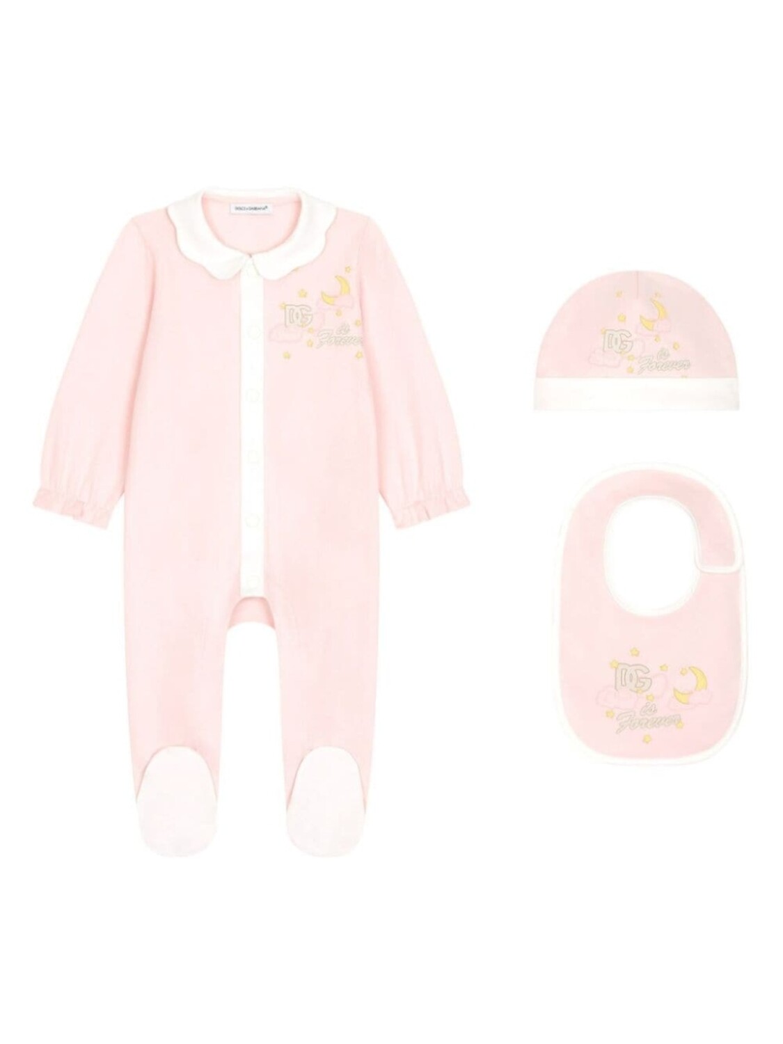 

Dolce & Gabbana Kids комплект ромперов с надписью, розовый