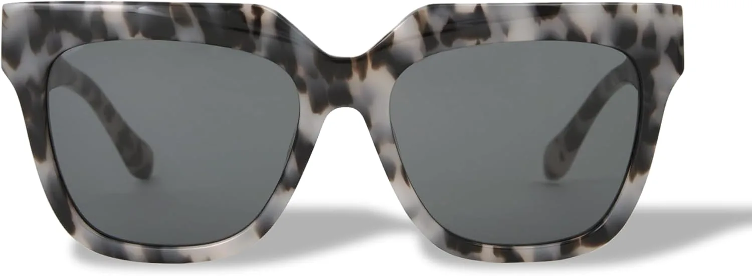 

Женские квадратные солнцезащитные очки Sonix увеличенного размера, оправа цвета «молочный черепаховый», черные линзы с защитой от УФ-излучения, Black Tort