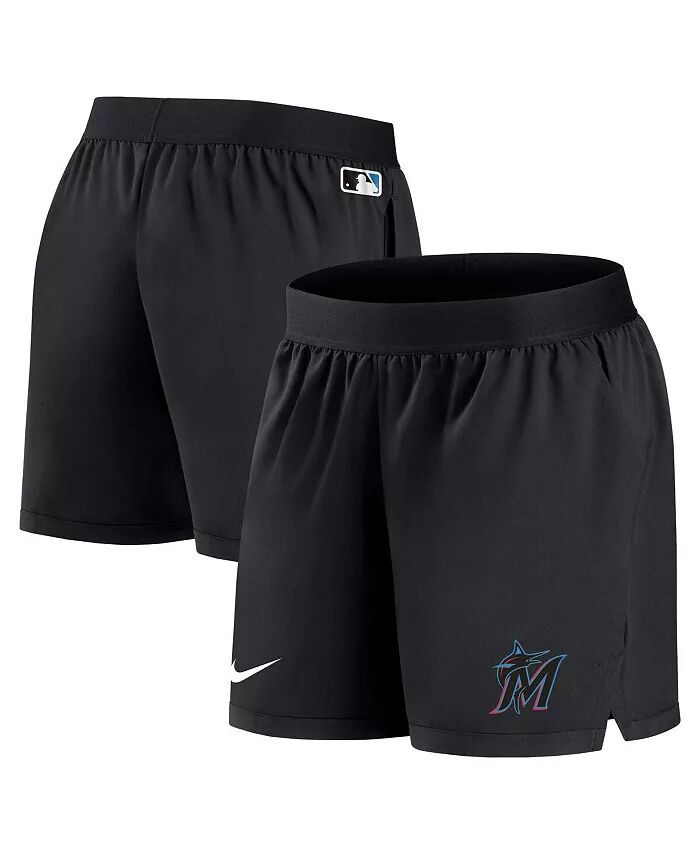 

Женские черные шорты Miami Marlins Authentic Collection Team Performance Nike