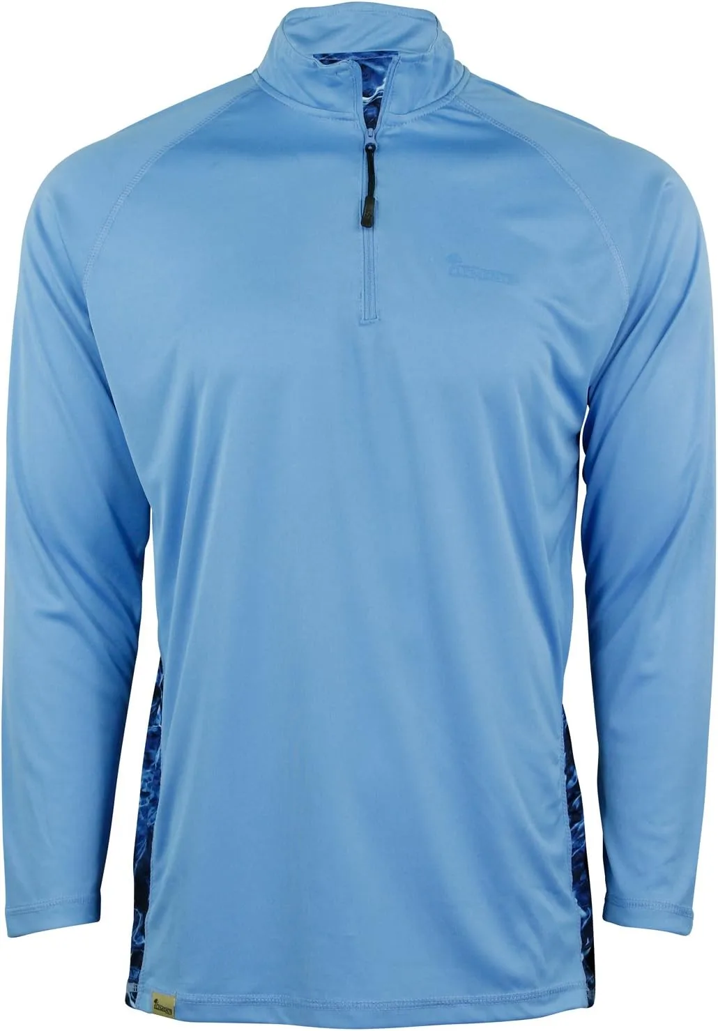 

Мужская футболка Mossy Oak с влагоотводящей технологией и молнией на 1/4