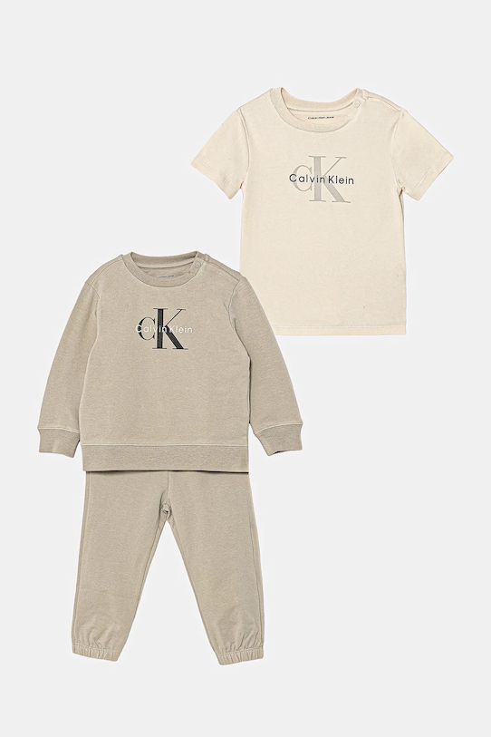 

Детский спортивный костюм Calvin Klein Jeans, бежевый