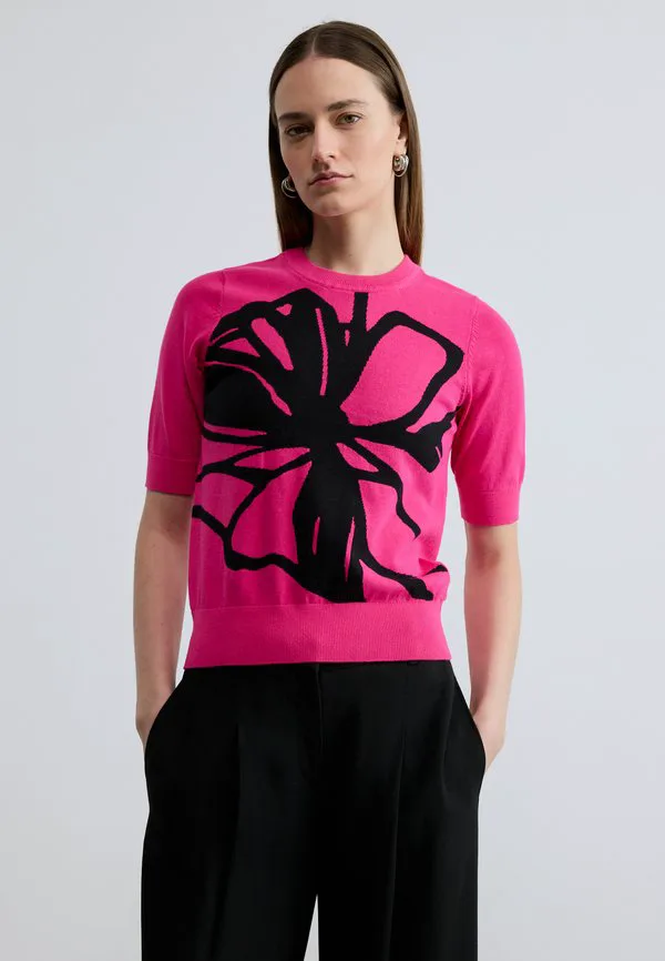 

Футболка с цветочным принтом в стиле граффити Dkny, Hot Pink/Black, Черный, Футболка с цветочным принтом в стиле граффити Dkny, Hot Pink/Black