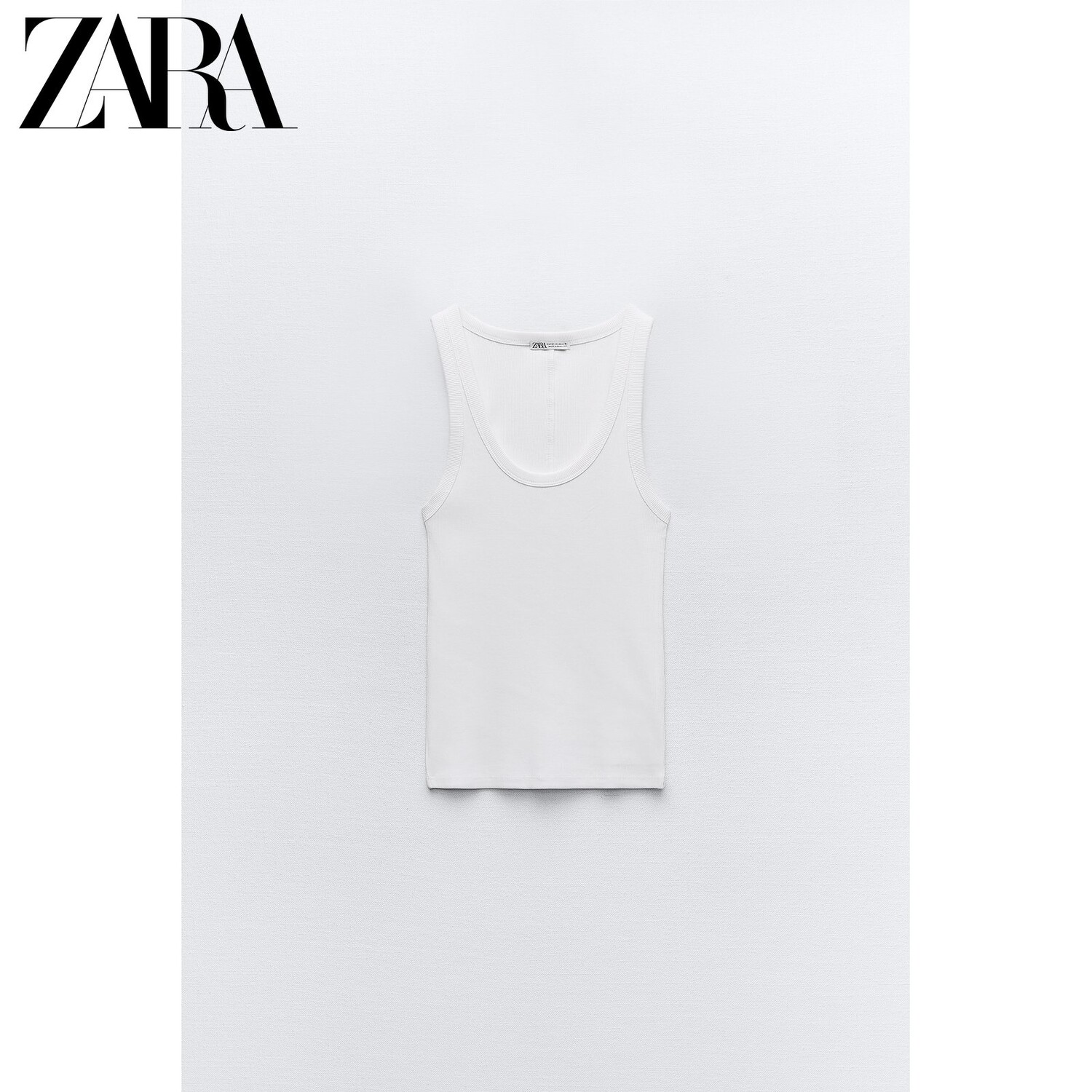 

Футболка женская Zara с круглым вырезом, белый