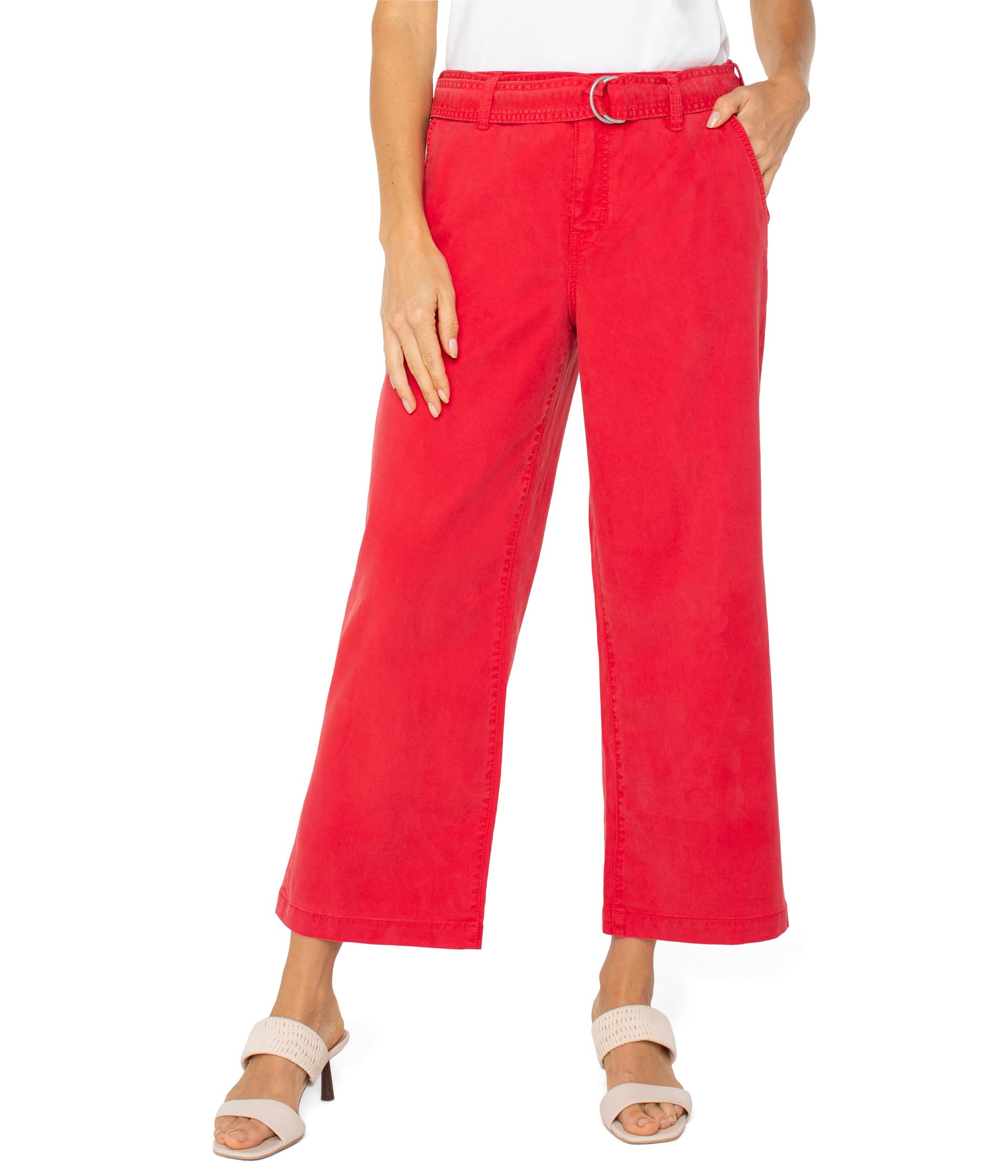 

Брюки Liverpool Los Angeles Stride High-Rise Crop Wide Leg With Self Belt, Geranium