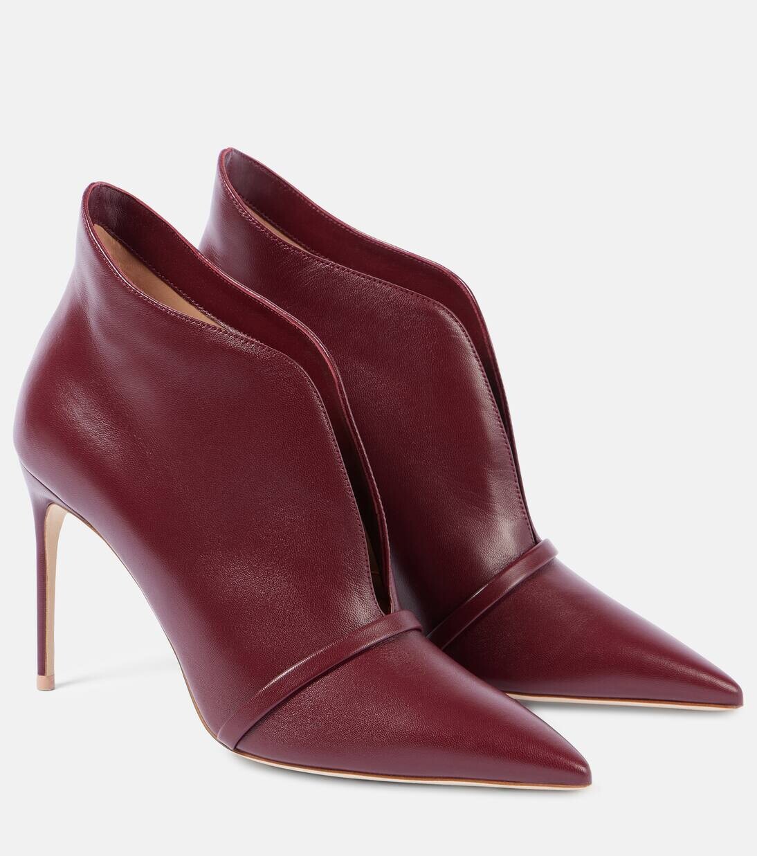 Ботильоны Loren из кожи Malone Souliers, цвет rosewood/rosewood
