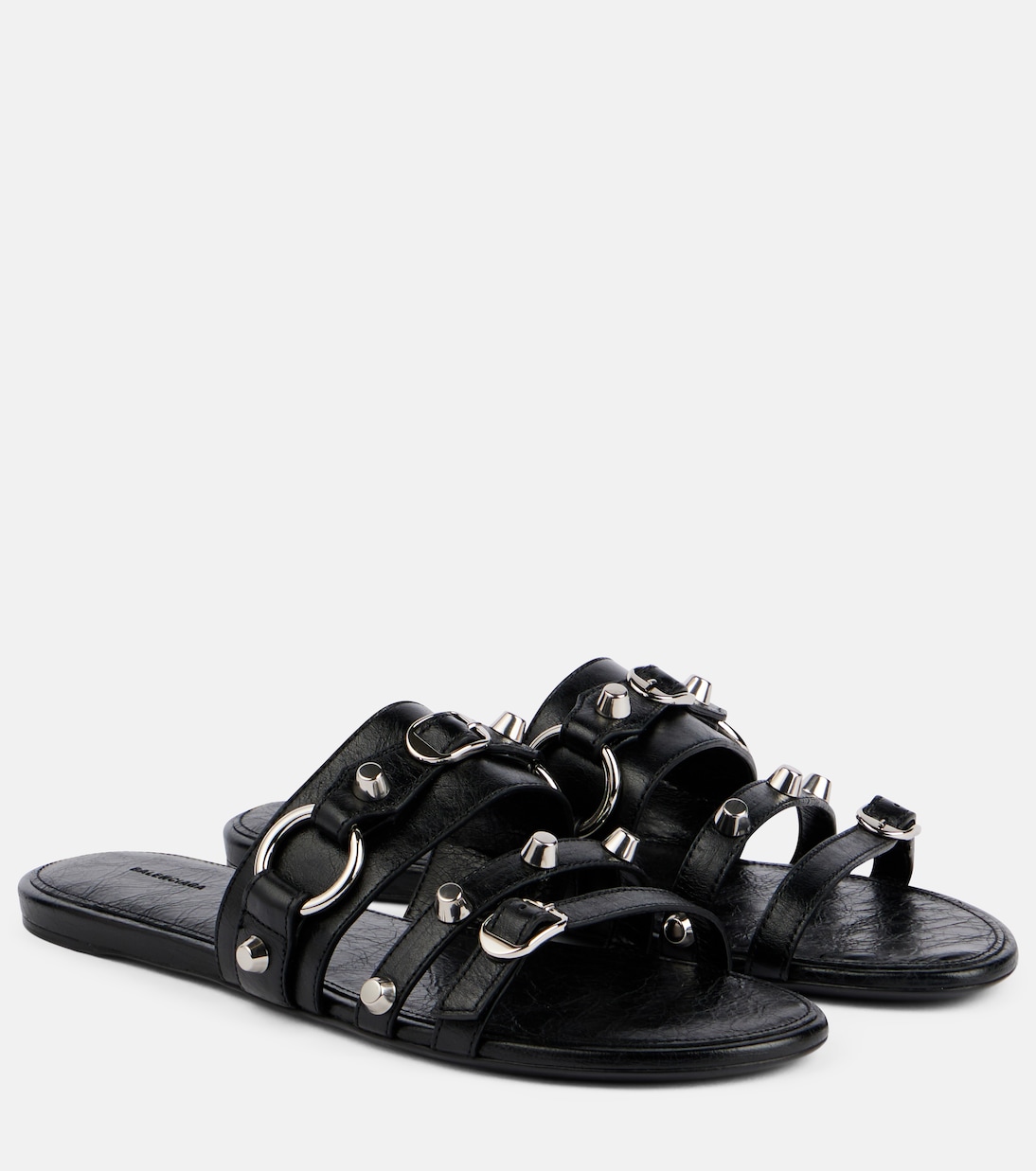 Кожаные сандалии Balenciaga, Black/ Silver