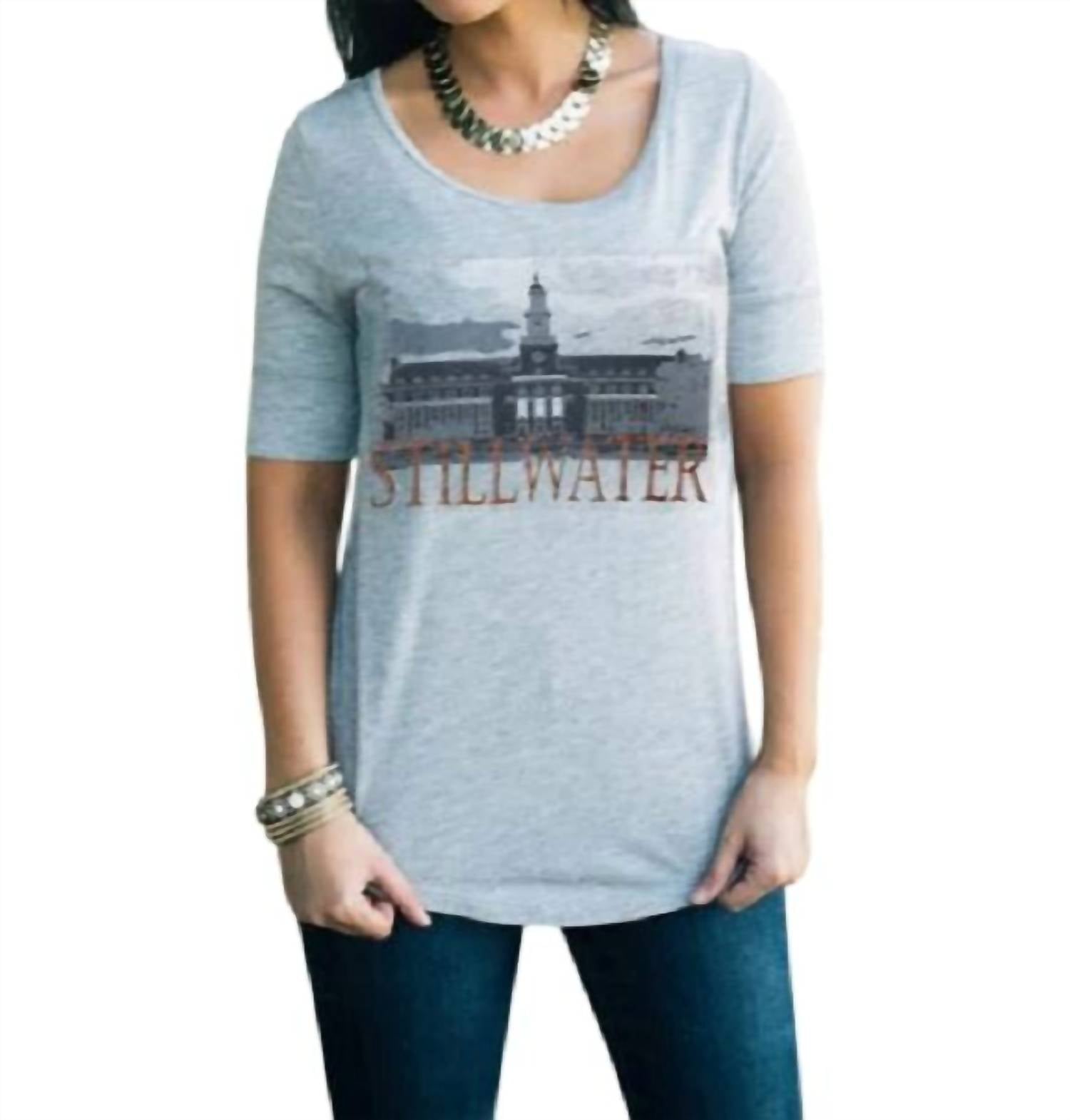 

Футболка Oklahoma State University Landmark с принтом Stillwater Gameday Couture, Stillwater