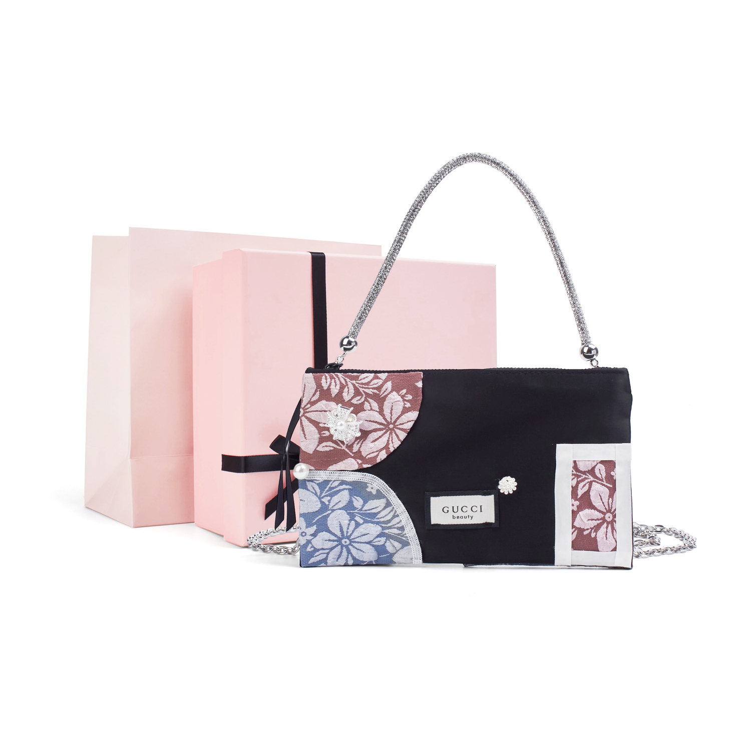 

GUCCI Индивидуальная косметичка small flower summer romance портативная клапанная конверт regular, black