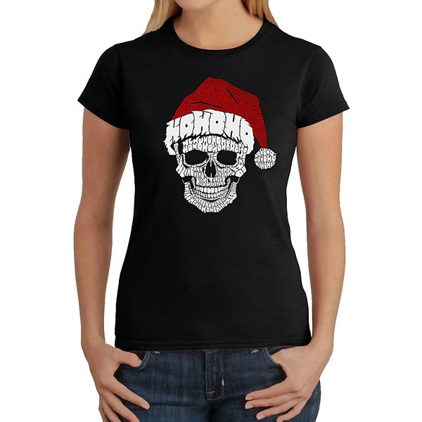 

Футболка с принтом Santa skull La Pop Art, Black, Черный, Футболка с принтом Santa skull La Pop Art, Black