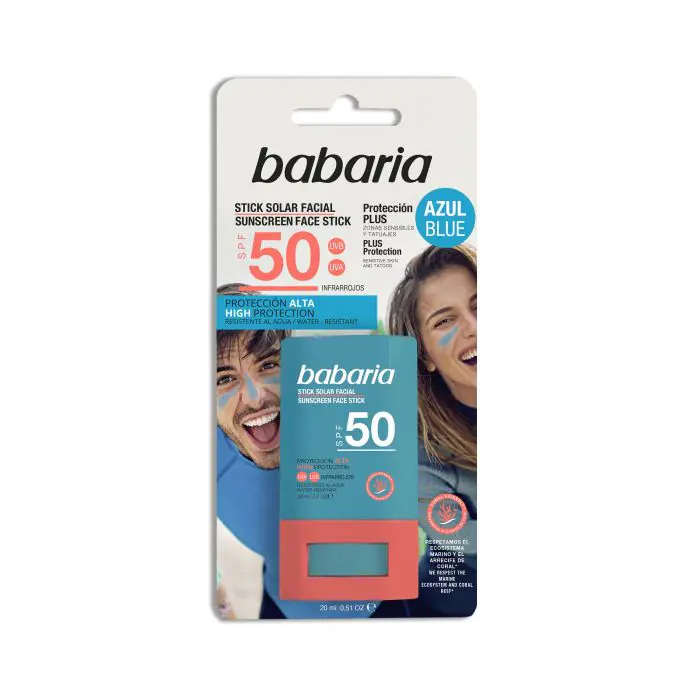 

Солнцезащитный крем stick facial solar azul spf 50 Babaria, количество 1 штука