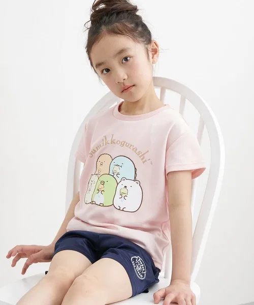 Полурукавный комплект для сна Sumikko Gurashi из полиэстера, розовый