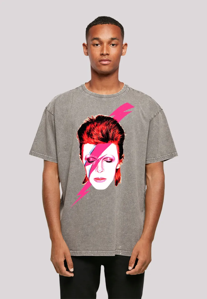 

F4NT4STIC Футболка "David Bowie Oversize T-Shirt", принт, цвет Asphalt