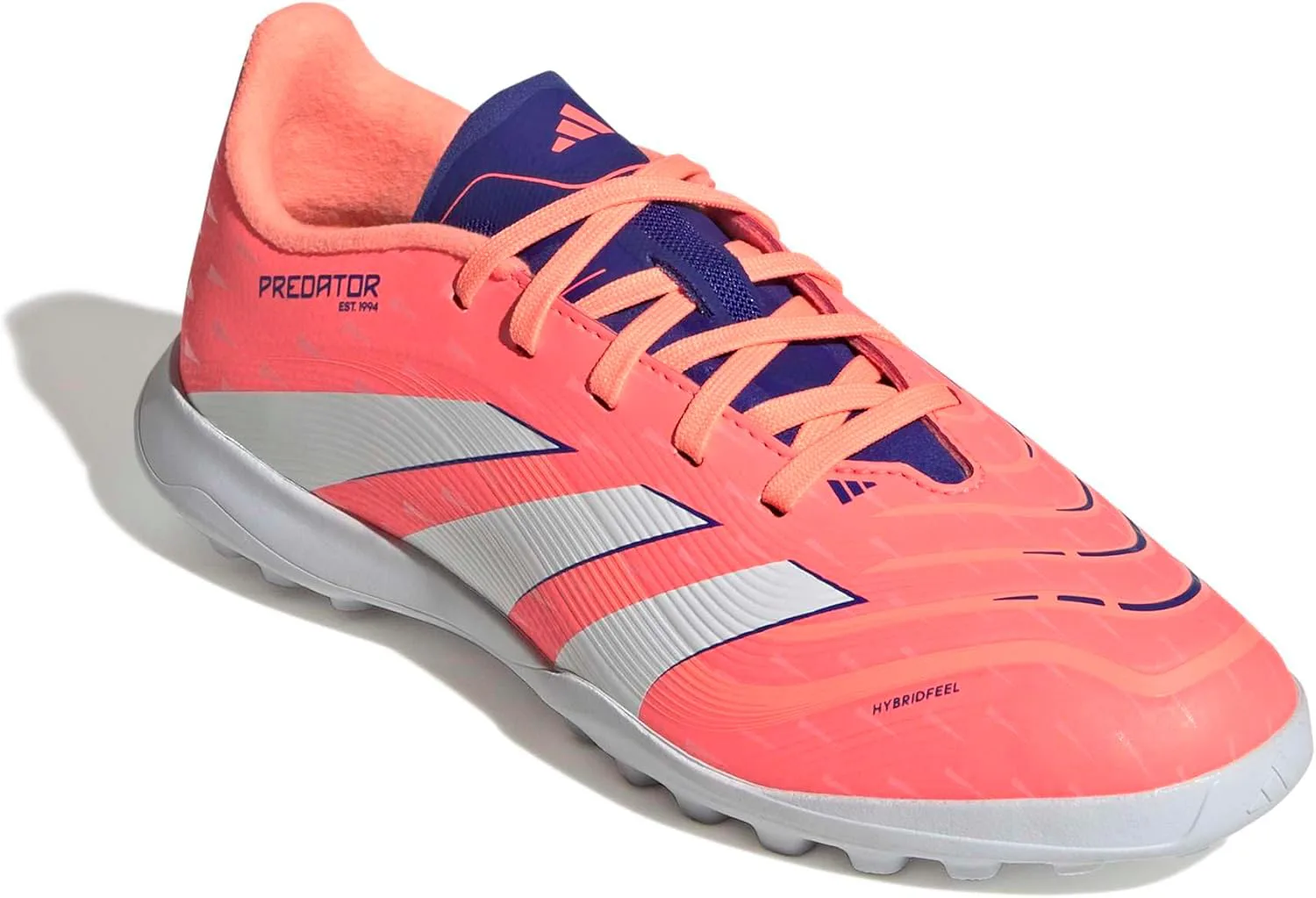 Футбольные кроссовки Adidas Originals Boys' League Predator для игры на траве, коралловый/белый/оранжевый — фото 4