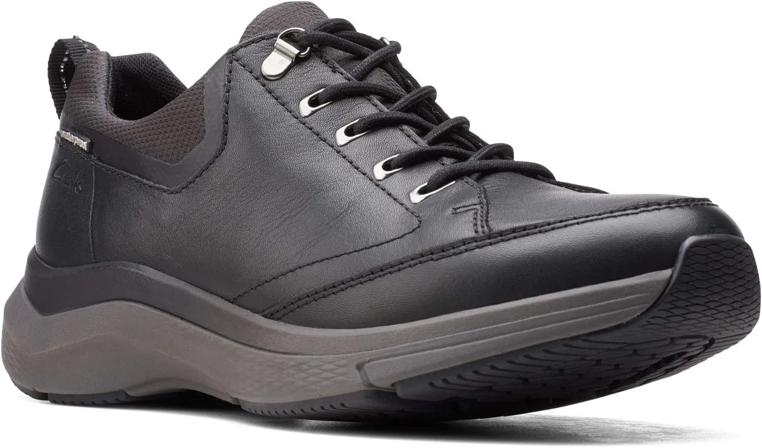 Мужские оксфорды Clarks Waves, черная зернистая кожа — фото 3