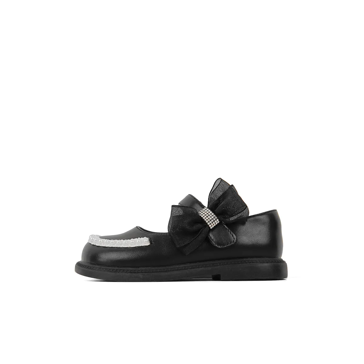Детские кожаные туфли Low top XIAOZHUBANNA, черный