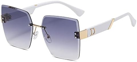 

Коричнево-черные солнцезащитные очки, женские аксессуары, женские солнцезащитные очки с металлическими градиентными линзами, женские солнцезащитные очки без оправы MTZJH, I