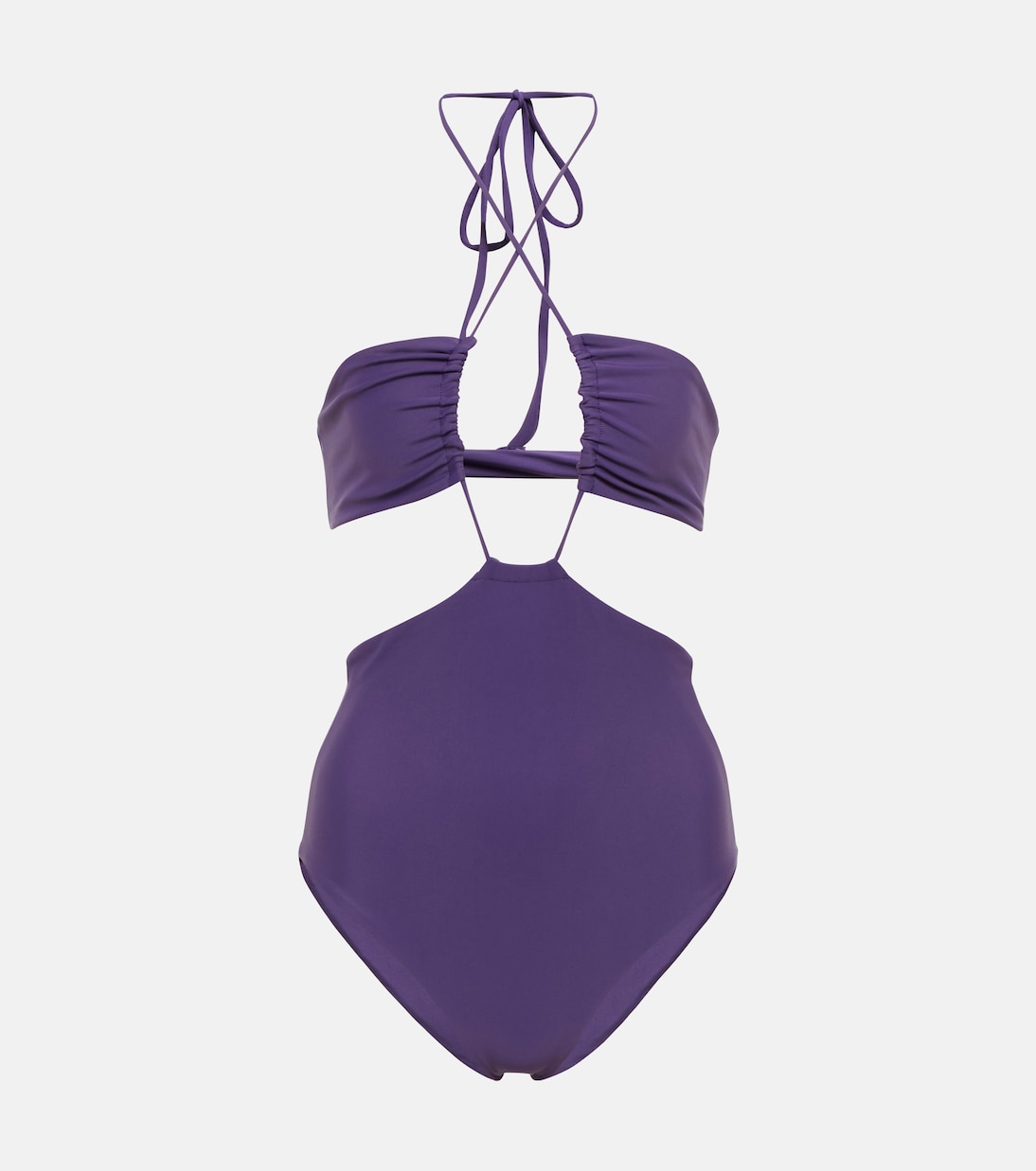

Плавки бикини с высокой посадкой и наклонным лифом Jade Swim, Plum