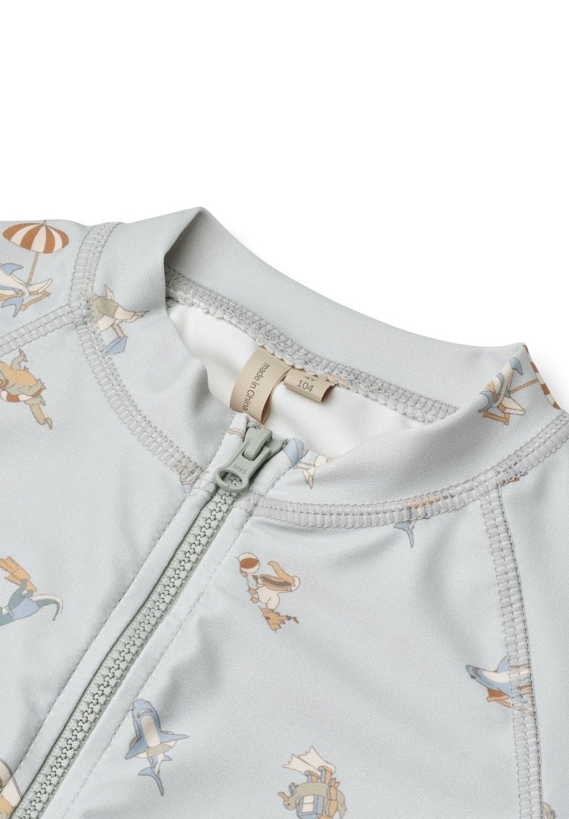 Купальный костюм SONNENSCHUTZANZUG S/S CAS Wheat, светло-голубой — фото 3