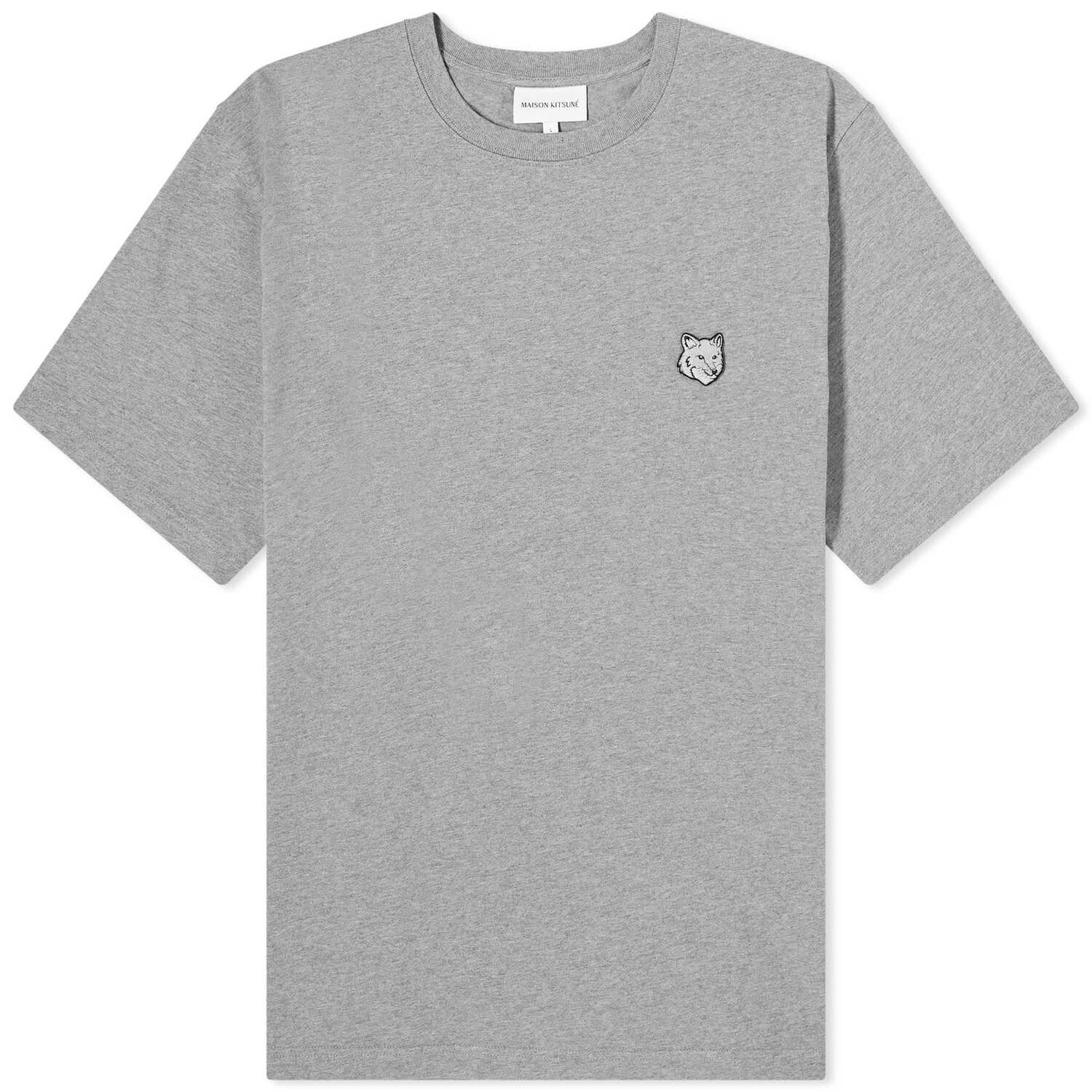 

Футболка Maison Kitsune Bold Fox Head Patch Comfort, цвет Medium Grey Melange