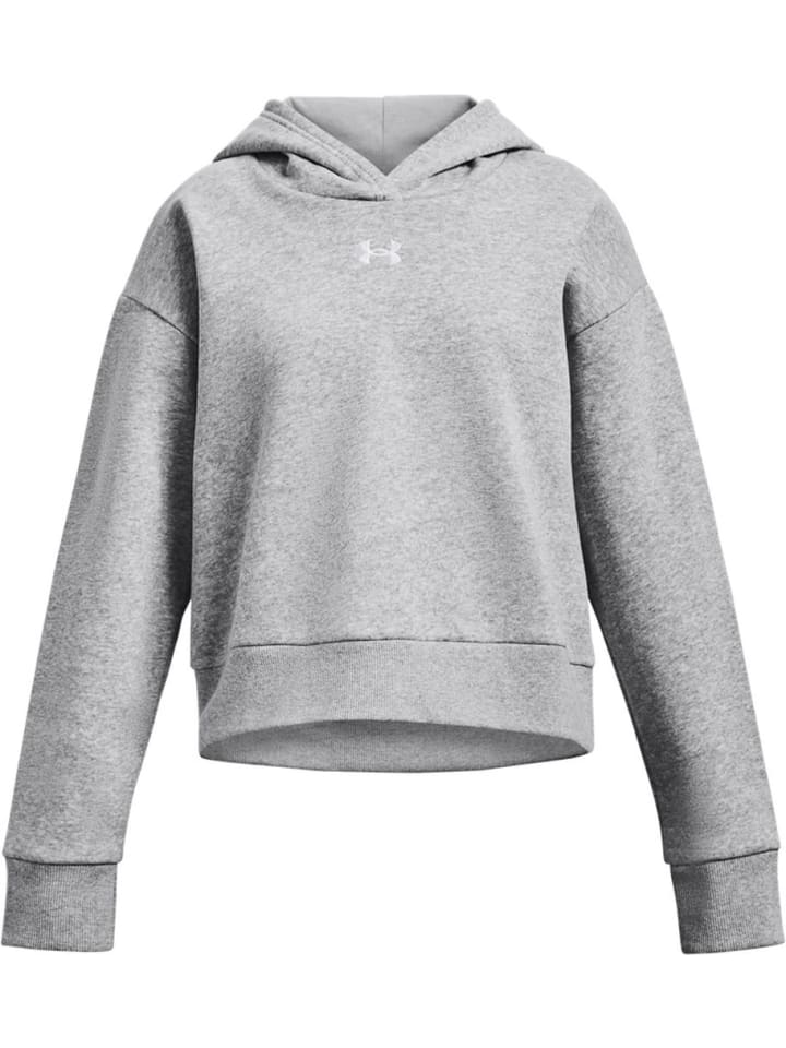 

Лонгслив UA Rival Fleece Crop Hoodie Under Armour, серый