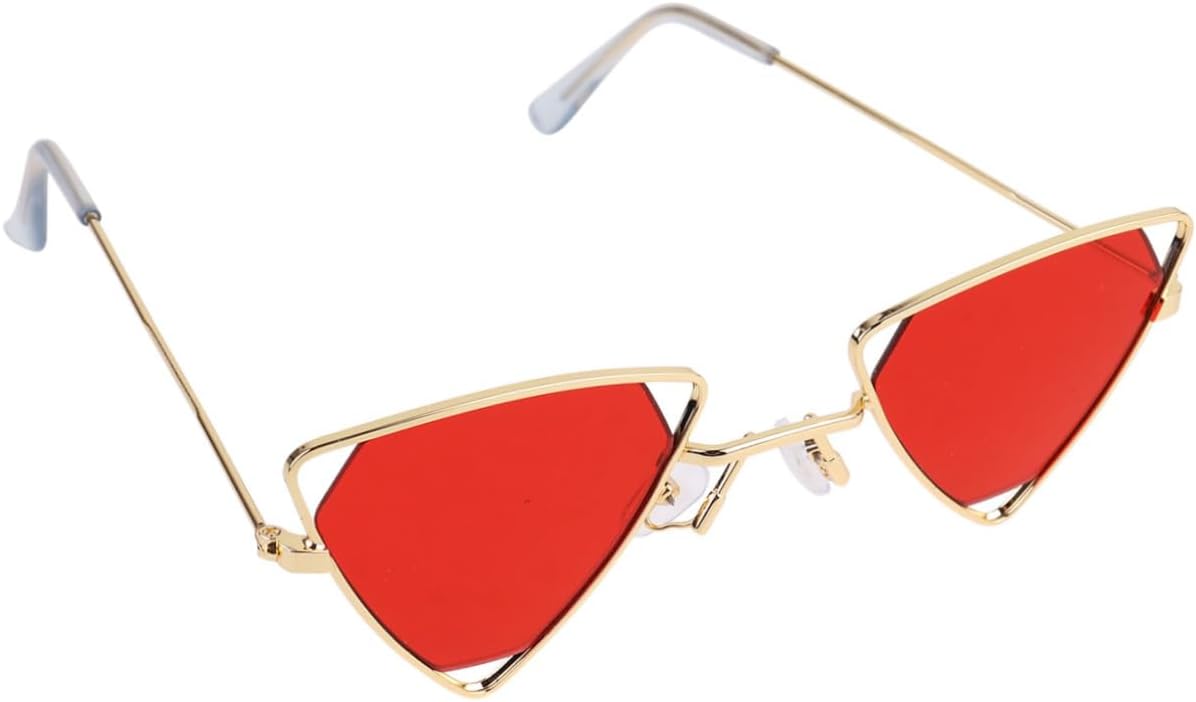 

Солнцезащитные очки в металлической оправе с ажурным треугольным оправой для женщин. Стильные, красно-золотые, с оригинальным дизайном, идеально подойдут для любителей моды MOBUTOFU, Red