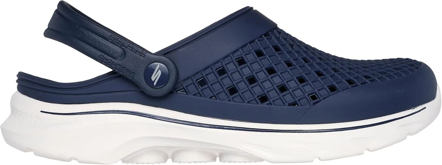 Деревянные туфли Skechers Foamies Go Walk 7-Ambition для мужчин, Navy And White — фото 4