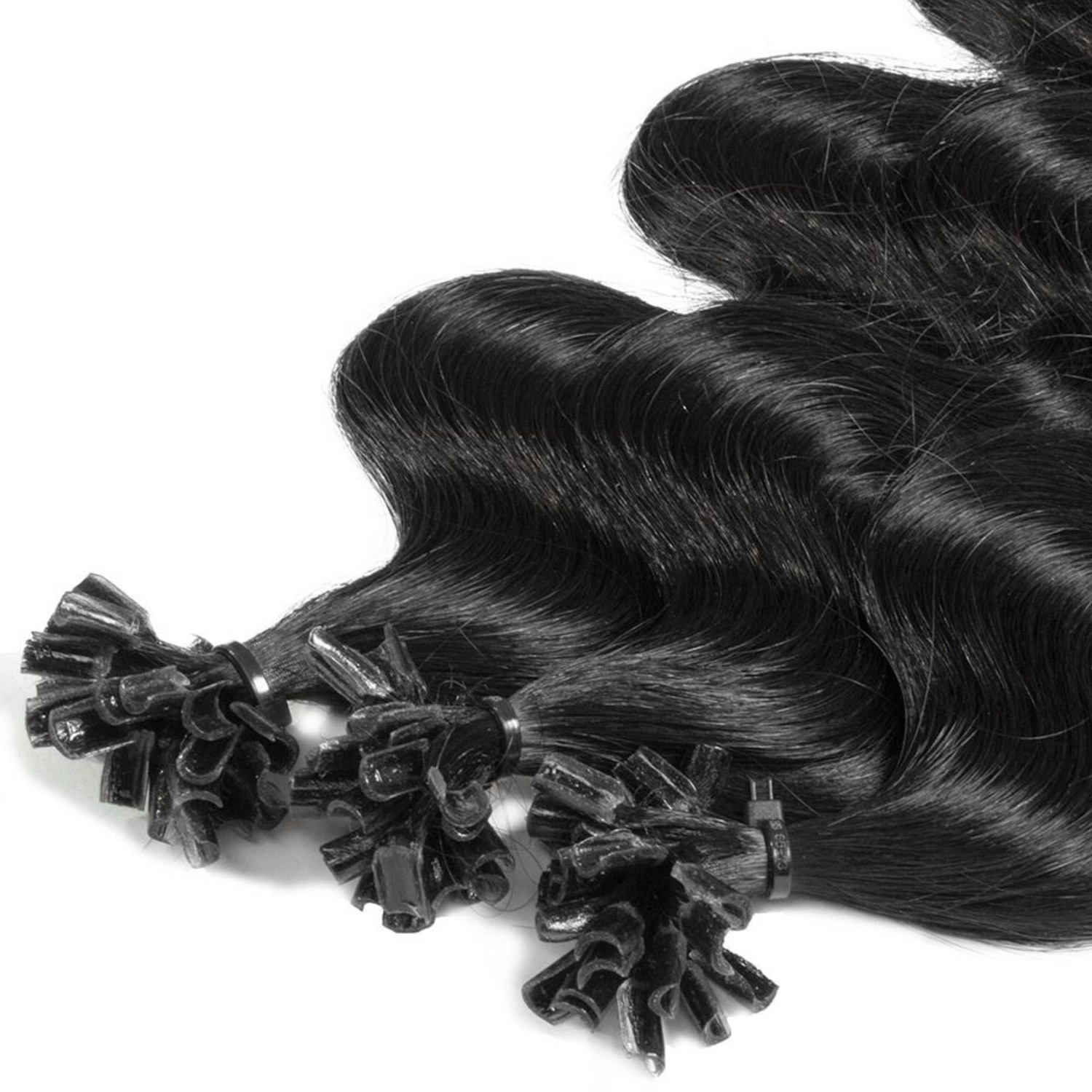 Накладные волосы bonding extensions premium echthaar #4/0 mittelbraun 0,8g Hair2Heart, 60cm, количество 25 шт.