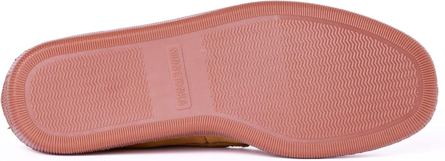 Мужские мокасины Minnetonka с жесткой подошвой из овчины, Tan Venetian — фото 4