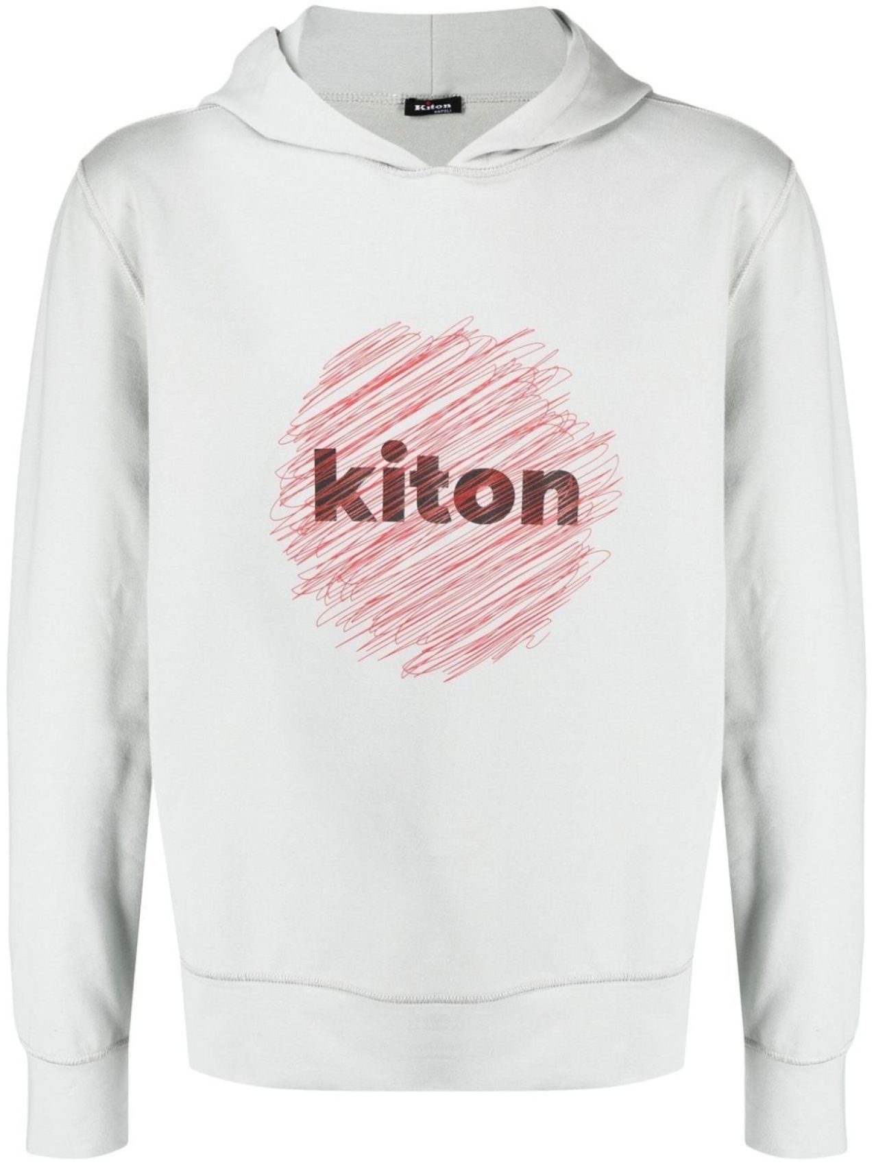 

Kiton худи с логотипом, серый